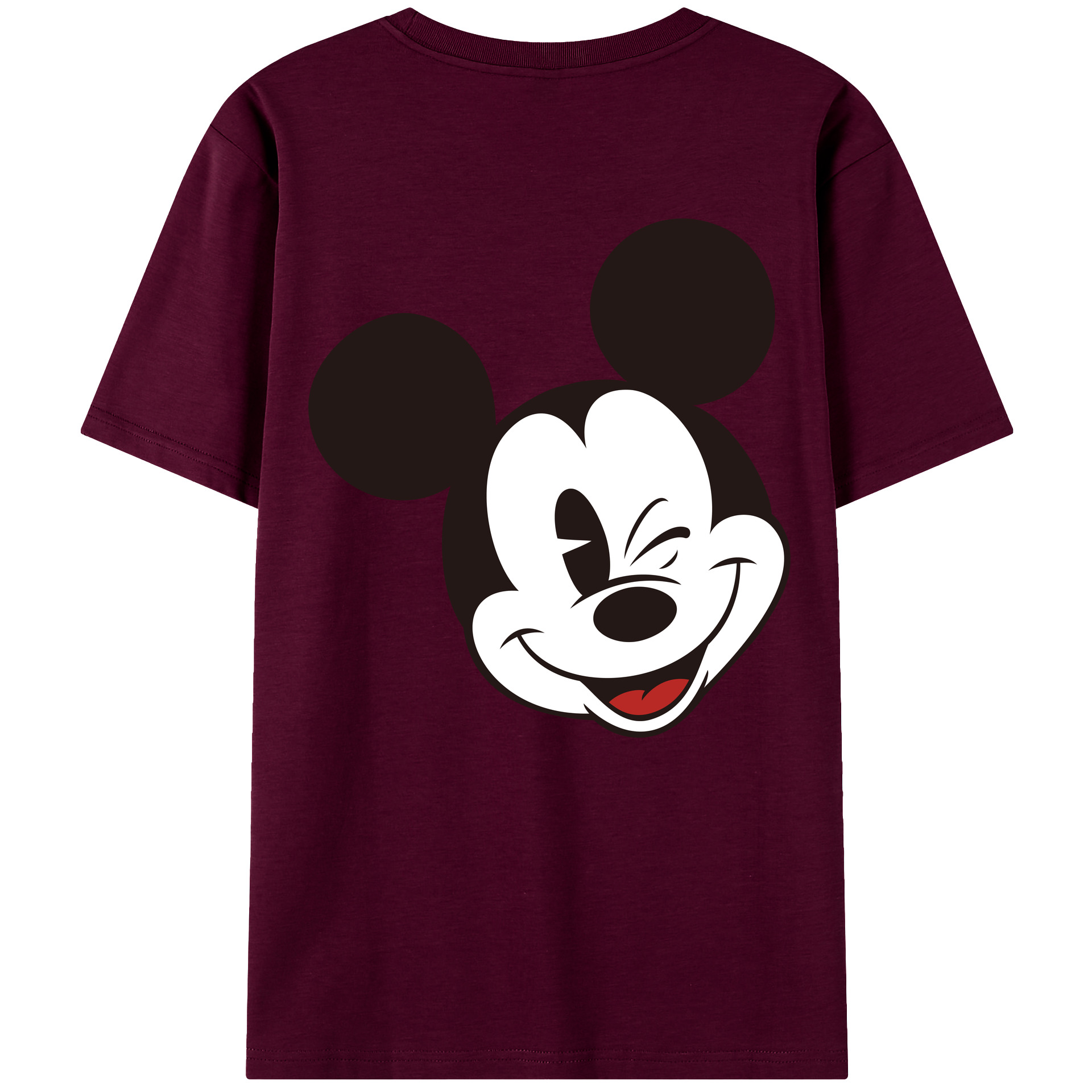 （画像用） ミッキーマウス Mickey Mouse レディース半袖Tシャツ(バックプリント)